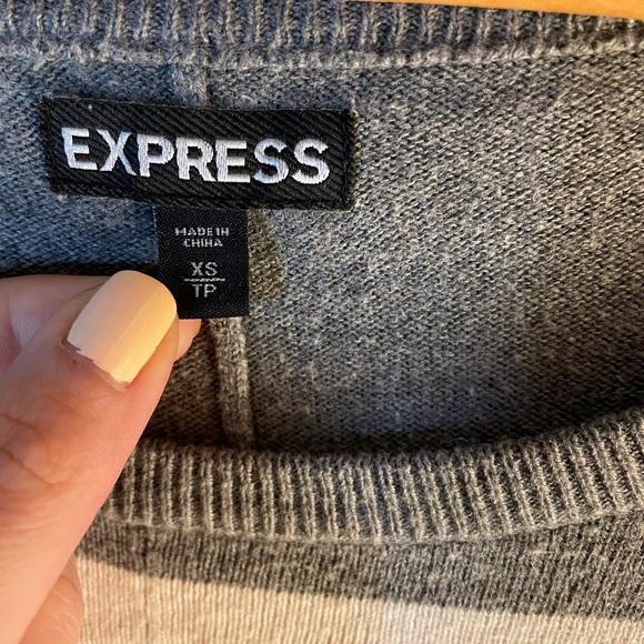 Express | Striped Sweater 3/4 Length Sleeves - Picture 2 of 6